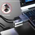 Techsuit - Премиум OTG адаптер SlateVolt (A8) - USB 3.0 към Type-C, 5Gbps, 3A, алуминиева сплав, бърз трансфер на данни - сив
