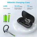 Techsuit - Премиум Bluetooth слушалки NeXound (G7) - HandsFree, ENC, LED, Bluetooth 5.1, Qualcomm, 500mAh, 72 часа - Черни