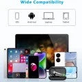 Techsuit - Премиум Bluetooth слушалки NeXound (G7) - HandsFree, ENC, LED, Bluetooth 5.1, Qualcomm, 500mAh, 72 часа - Черни
