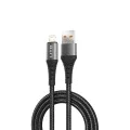 Lito - Кабел за данни (LD08L) - USB-A към Lightning, бързо зареждане, 2,4 A, 2 м - черен