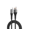 Lito - Кабел за данни (LD08T) - USB-A към Type-C, бързо зареждане, 2,4 A, 2 м - черен