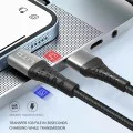 Lito - Кабел за данни (LD08T) - USB-A към Type-C, бързо зареждане, 2,4 A, 2 м - черен