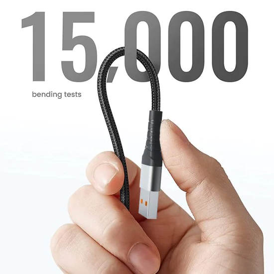 Lito - Кабел за данни (LD08T) - USB-A към Type-C, бързо зареждане, 2,4 A, 2 м - черен