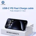 Lito - Кабел за данни (LD04) - Type-C към Lightning Fast Charging PD60W, 1m - Бял