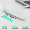ESR - Stylus Pen Geo (6C00602) - за iPad, магнитна приставка, Bluetooth, Type-C, отхвърляне на дланта, чувствителност към наклон - бял