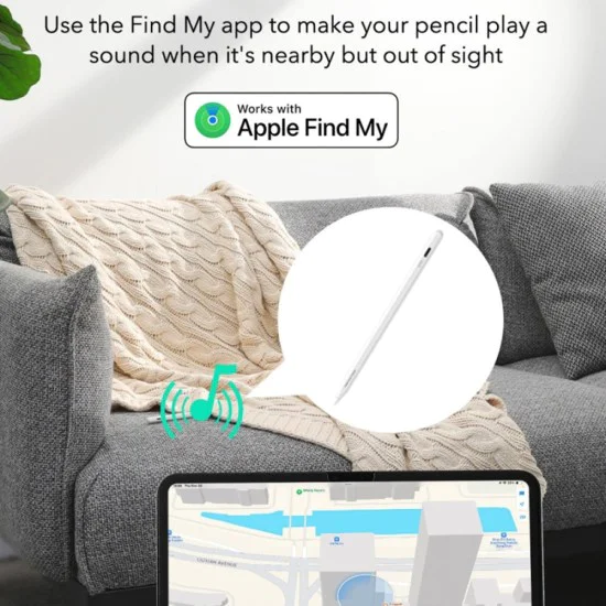 ESR - Stylus Pen Geo (6C00602) - за iPad, магнитна приставка, Bluetooth, Type-C, отхвърляне на дланта, чувствителност към наклон - бял