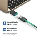 Techsuit - (2 броя) OTG адаптери DuoVoltX (A13) - USB към Type-C, 3A, Plug&Play, бърз трансфер, 5Gbps - сив