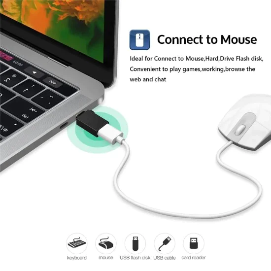 Techsuit - (2 броя) OTG адаптери DuoVoltX (A13) - USB към Type-C, 3A, Plug&Play, бърз трансфер, 5Gbps - сив