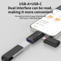 Techsuit - Премиум OTG адаптер AluVoltX (A18) - USB към Lightning, Plug and Play, алуминиева сплав, бърз трансфер на данни - черен