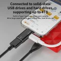 Techsuit - Премиум OTG адаптер AluVoltX (A18) - USB към Lightning, Plug and Play, алуминиева сплав, бърз трансфер на данни - черен