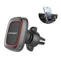 Techsuit - Стойка за кола MagGrip (S4) - Сигурна магнитна дръжка за вентилационен отвор, въртене на 360°, с метални пластини - черно/червено
