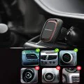 Techsuit - Стойка за кола MagGrip (S4) - Сигурна магнитна дръжка за вентилационен отвор, въртене на 360°, с метални пластини - черно/червено