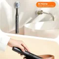 Bitvae - Електрическа четка за зъби за всеки ден (D2) - Ултразвукова, 8 накрайника, Калъф, Таймер, 5 режима, W-образни влакна, Акумулаторна - Черна