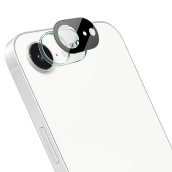Techsuit - Пълно стъкло на камерата - iPhone 16e - Черен