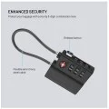 Smart Tracker (FIXTAG-LC-BK) - Фиксиран - Travel Lock с локатор, Apple Find My, IPX4, Type-C, Bluetooth 5.2, 60mAh - Черен