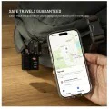 Smart Tracker (FIXTAG-LC-BK) - Фиксиран - Travel Lock с локатор, Apple Find My, IPX4, Type-C, Bluetooth 5.2, 60mAh - Черен