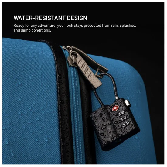 Smart Tracker (FIXTAG-LC-BK) - Фиксиран - Travel Lock с локатор, Apple Find My, IPX4, Type-C, Bluetooth 5.2, 60mAh - Черен