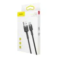 Кабел за данни USB към Type-C, 3A, 480Mbps, 1m - Baseus Cafule (CATKLF-BG1) - сив / черен