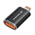 Techsuit - Премиум OTG адаптер HyperPort (A6) - USB 3.0 към Lightning, PD30W, 5Gbps, GaN, конвертор за iPhone - черен / оранжев