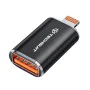 Techsuit - Премиум OTG адаптер HyperPort (A6) - USB 3.0 към Lightning, PD30W, 5Gbps, GaN, конвертор за iPhone - черен / оранжев
