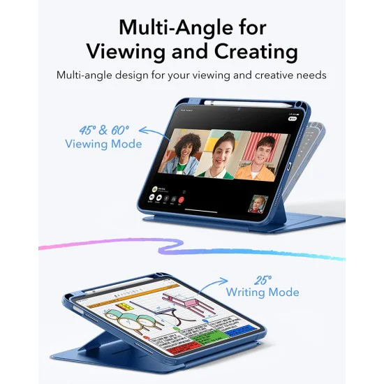 ESR - Flip Hybrid (с държач за молив) - iPad 10 (2022) 10.9 / 11 (2025) - Син
