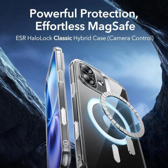 Калъф за iPhone 16 - ESR - Classic Hybrid HaloLock - Прозрачен