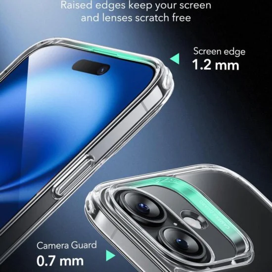 Калъф за iPhone 16 - ESR - Classic Hybrid HaloLock - Прозрачен