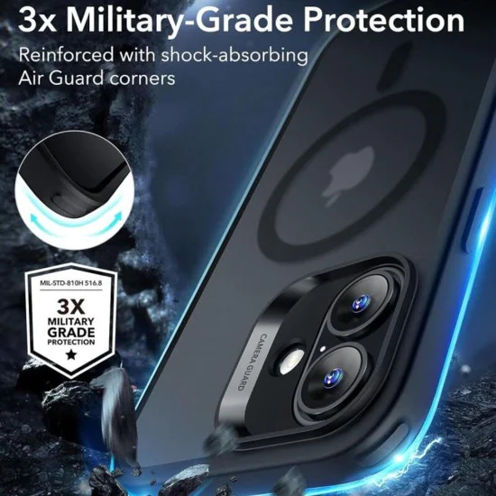 Калъф за iPhone 16 - ESR - Classic Hybrid HaloLock - Frosted Черен