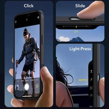 Калъф за iPhone 16 - ESR - Classic Hybrid HaloLock - Прозрачен Черен
