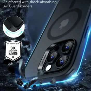 Калъф за iPhone 16 Pro - ESR - Classic Hybrid HaloLock - Frosted Черен