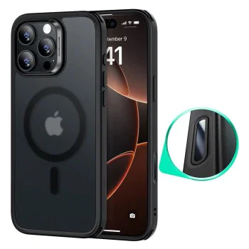 Калъф за iPhone 16 Pro - ESR - Classic Hybrid HaloLock - Frosted Черен