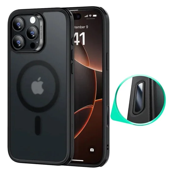 Калъф за iPhone 16 Pro - ESR - Classic Hybrid HaloLock - Frosted Черен