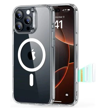 Калъф за iPhone 16 Pro Max - ESR - Classic Hybrid HaloLock - Прозрачен