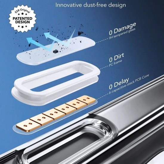 Калъф за iPhone 16 Pro Max - ESR - Classic Hybrid HaloLock - Прозрачен Черен