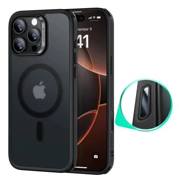 Калъф за iPhone 16 Pro Max - ESR - Classic Hybrid HaloLock - Frosted Черен