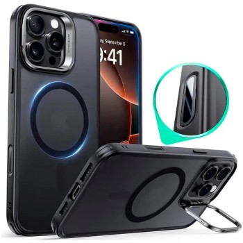 Калъф за iPhone 16 Pro Max - ESR - Classic Hybrid HaloLock Kickstand - Frosted Черен