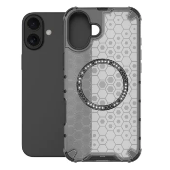 Калъф за iPhone 16 - Techsuit - HoneyComb Shield MagSafe - Бял