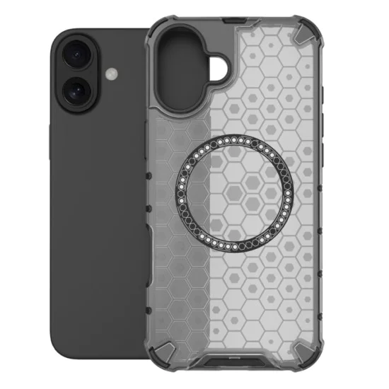 Калъф за iPhone 16 - Techsuit - HoneyComb Shield MagSafe - Бял