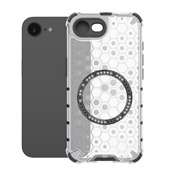 Калъф за iPhone 16e - Techsuit - HoneyComb Shield MagSafe - Бял