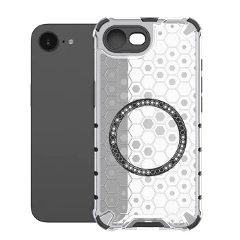 Калъф за iPhone 16e - Techsuit - HoneyComb Shield MagSafe - Бял
