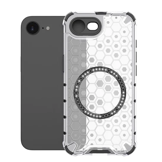 Калъф за iPhone 16e - Techsuit - HoneyComb Shield MagSafe - Бял