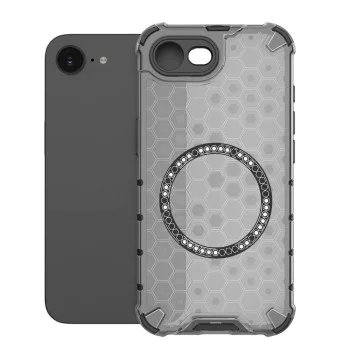 Калъф за iPhone 16e - Techsuit - HoneyComb Shield MagSafe - Черен