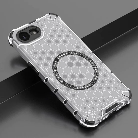 Калъф за iPhone 16e - Techsuit - HoneyComb Shield MagSafe - Черен