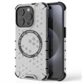 Калъф за iPhone 15 Pro Max - Techsuit - Honeycomb Shield MagSafe - Бял