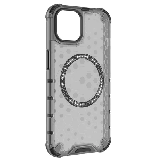 Калъф за iPhone 14 - Techsuit - HoneyComb Shield MagSafe - Черен