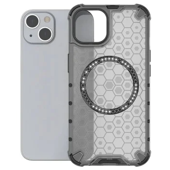 Калъф за iPhone 14 - Techsuit - HoneyComb Shield MagSafe - Черен