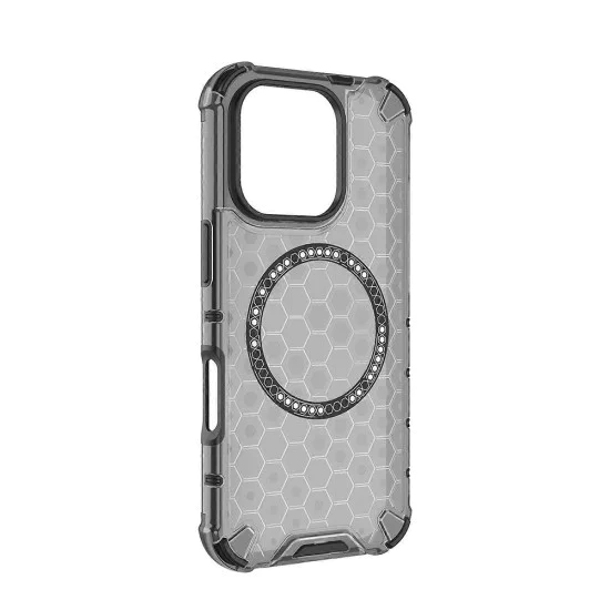 Калъф за iPhone 16 Pro - Techsuit - HoneyComb Shield MagSafe - Черен