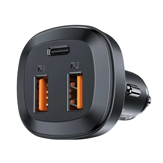 Acefast - Зарядно за кола (B9) - 2x USB, Type-C, Бързо зареждане, 66W, PD3.0, QC4+, Цинкова сплав - Черно