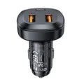 Acefast - Зарядно за кола (B9) - 2x USB, Type-C, Бързо зареждане, 66W, PD3.0, QC4+, Цинкова сплав - Черно