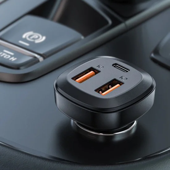 Acefast - Зарядно за кола (B9) - 2x USB, Type-C, Бързо зареждане, 66W, PD3.0, QC4+, Цинкова сплав - Черно